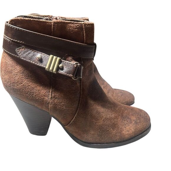 MADDEN GIRL Women’s Strappy Brown Bootie Size 8.5 (Sulley) Vegan Leather Boho - Picture 9 of 12